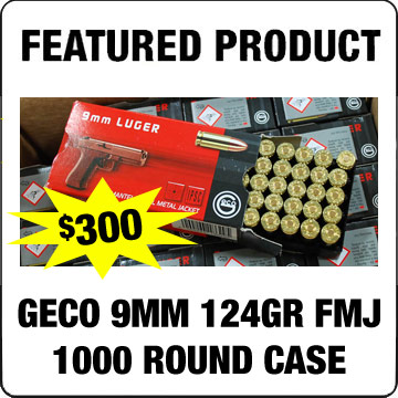 Geco 9mm 124gr FMJ 1000 Round Case